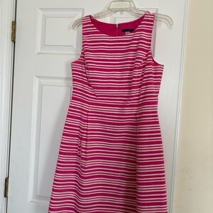 Tommy Hilfiger Pink and White Striped Mini Dress